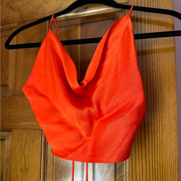 Zara Satin Effect Crop Top - Picture 4 of 6